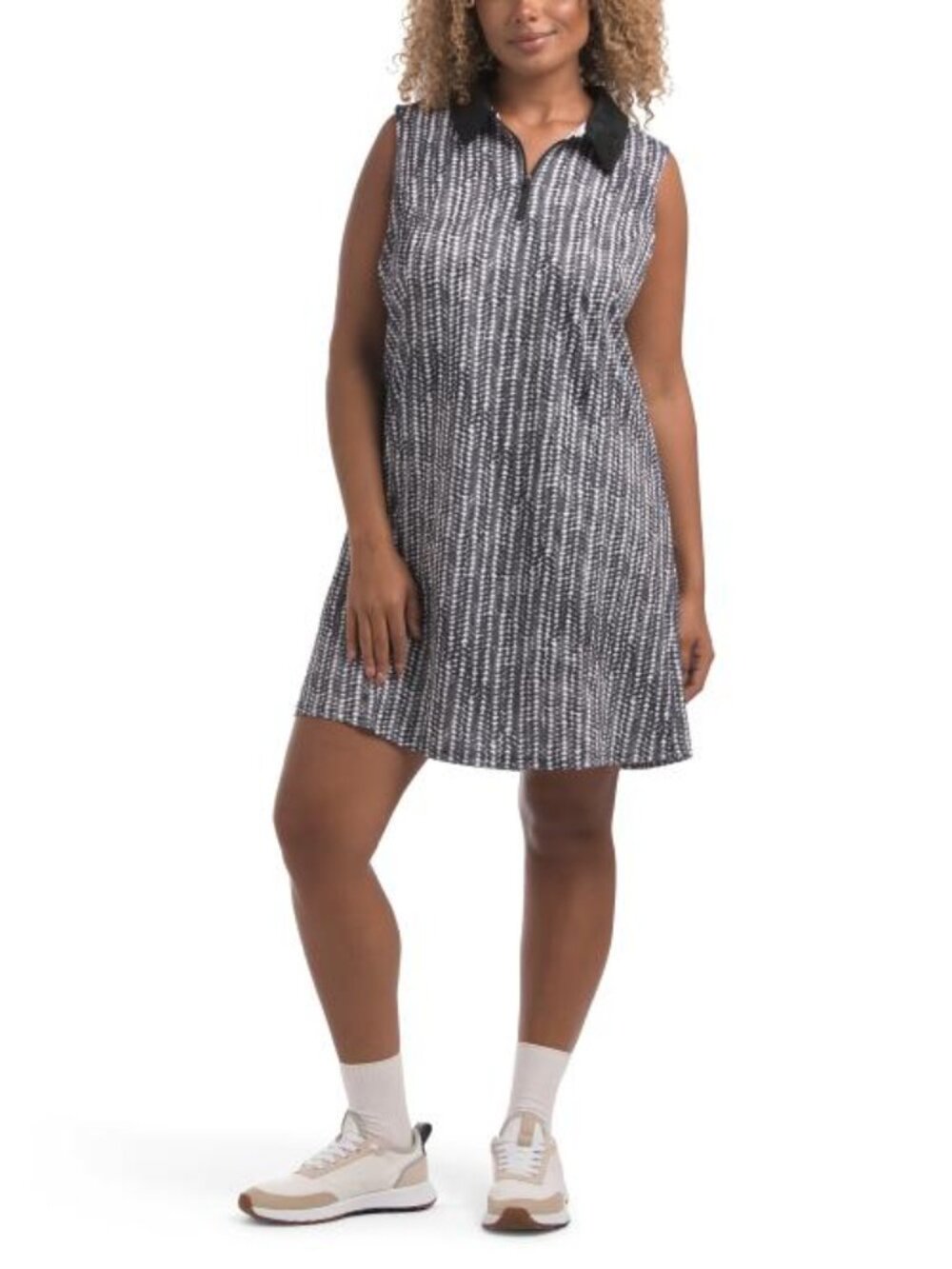 Nanette Lepore Tiebreak Mini Dress, Black and White, S/M
